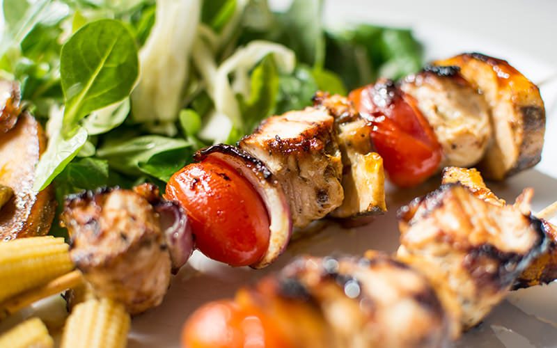 Roasted chicken breast with lemony Bombay